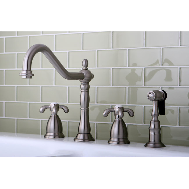 Kingston Brass French Country Kitchen Faucet with Side Spray & Reviews
